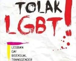 Ilustrasi tulisan, Tolak LGBT!